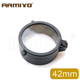 Armiyo 30 มม. ~ 69 มม.โปร่งใสดูนกกระจกขอบเขตฝาครอบเลนส์ Flip Up Quick ฤดูใบไม้ผลิหมวกป้องกันวัตถุประสงค์ฝาปิด Calibre