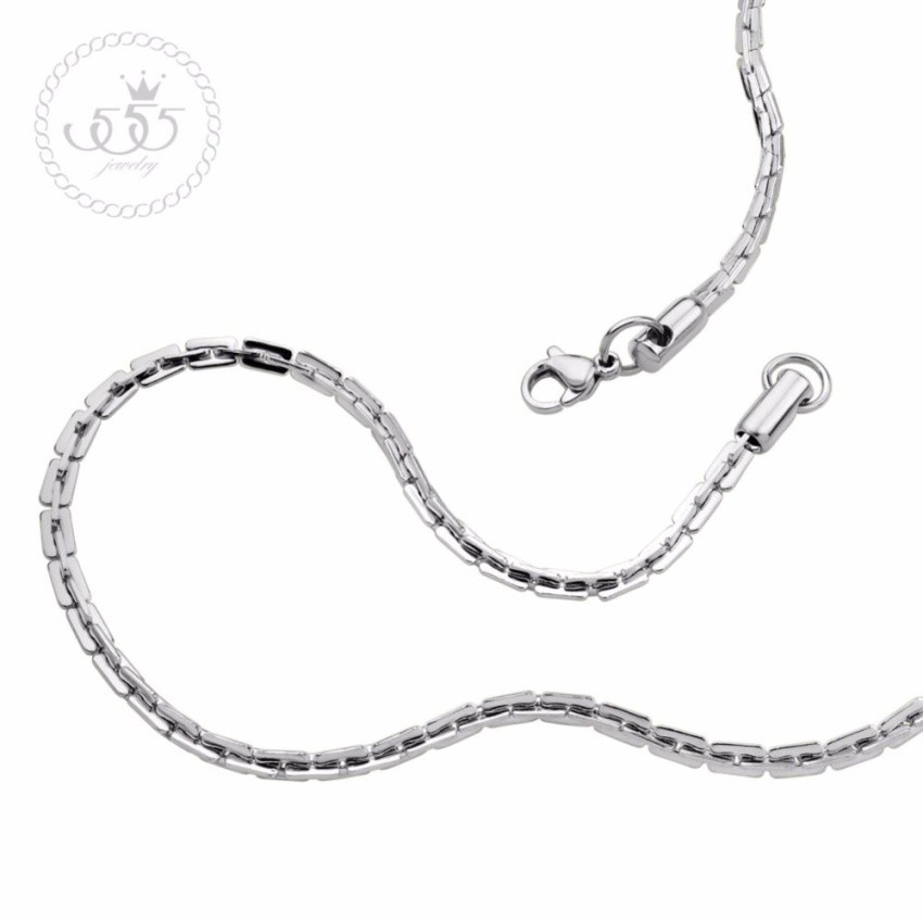 555jewelry สร้อยคอโซ่ ดีไซน์เท่ห์ สไตล์ Unisex รุ่น MNC-C108 - สร้อยสแตนเลส สร้อยคอผู้ชาย สร้อยคอผู้