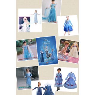 ชุดเจ้าหญิงเอลซ่า frozen2 สินค้าพร้อมส่งแถมฟรีมงกุฎ​ให้ทุกชุดค่ะ