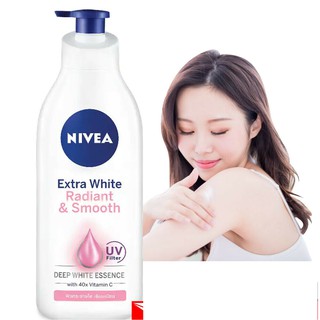 NIVEA Extra White Instant AURA Body Lotion SPF15 525ml. นีเวีย เอ็กซ์ตร้า ไวท์ อินสแตนท์ โลชั่น เพื่อผิวขาวออร่า