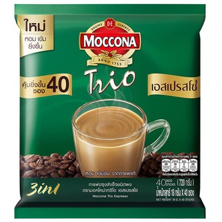 มอคโคน่า ทรีโอ เอสเปรสโซ่ 3อิน1 กาแฟปรุงสำเร็จชนิดผง 18กรัม x 40 ซอง