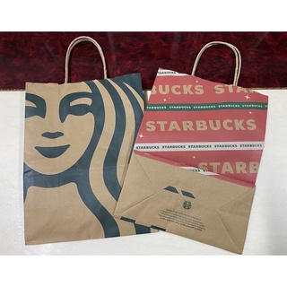 Starbucks ถุง ถุงกระดาษ  DEAN&amp;DELUCA Tim Hortons สตาร์บัค ถุงกระดาษ starbuck เขียว ชมพู ถุงสตาร์บั๊ค ถุงหิ้ว