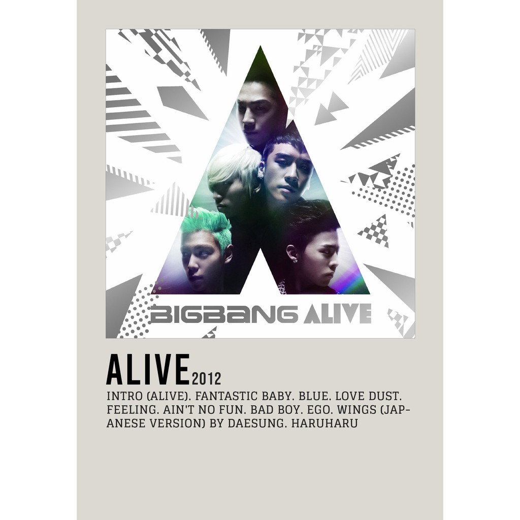 Aesthetic Poster Wall Alive โดย 5 วินาทีของ Bigbang วงเด็กชื่อดัง