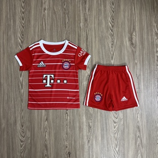 ชุดฟุตบอลเด็ก เสื้อทีม Bayern ซื้อครั้งเดียวได้ทั้งชุด (เสื้อ+กางเกง) ตัวเดียวในราคาส่ง สินค้าเกรด AAA (K-14)