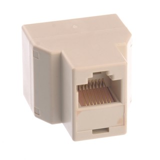 RJ45 8-pin 1 Female to 2 Female Ethernet Network Cable Extension Connector (Intl)#