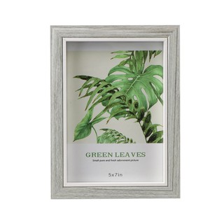 Picture frame FRAME WOOD LEAF 5"X7" GRAY HLS Home decoration Home &amp; Furniture กรอบรูป กรอบรูป HOME LIVING STYLE LEAF 5X7