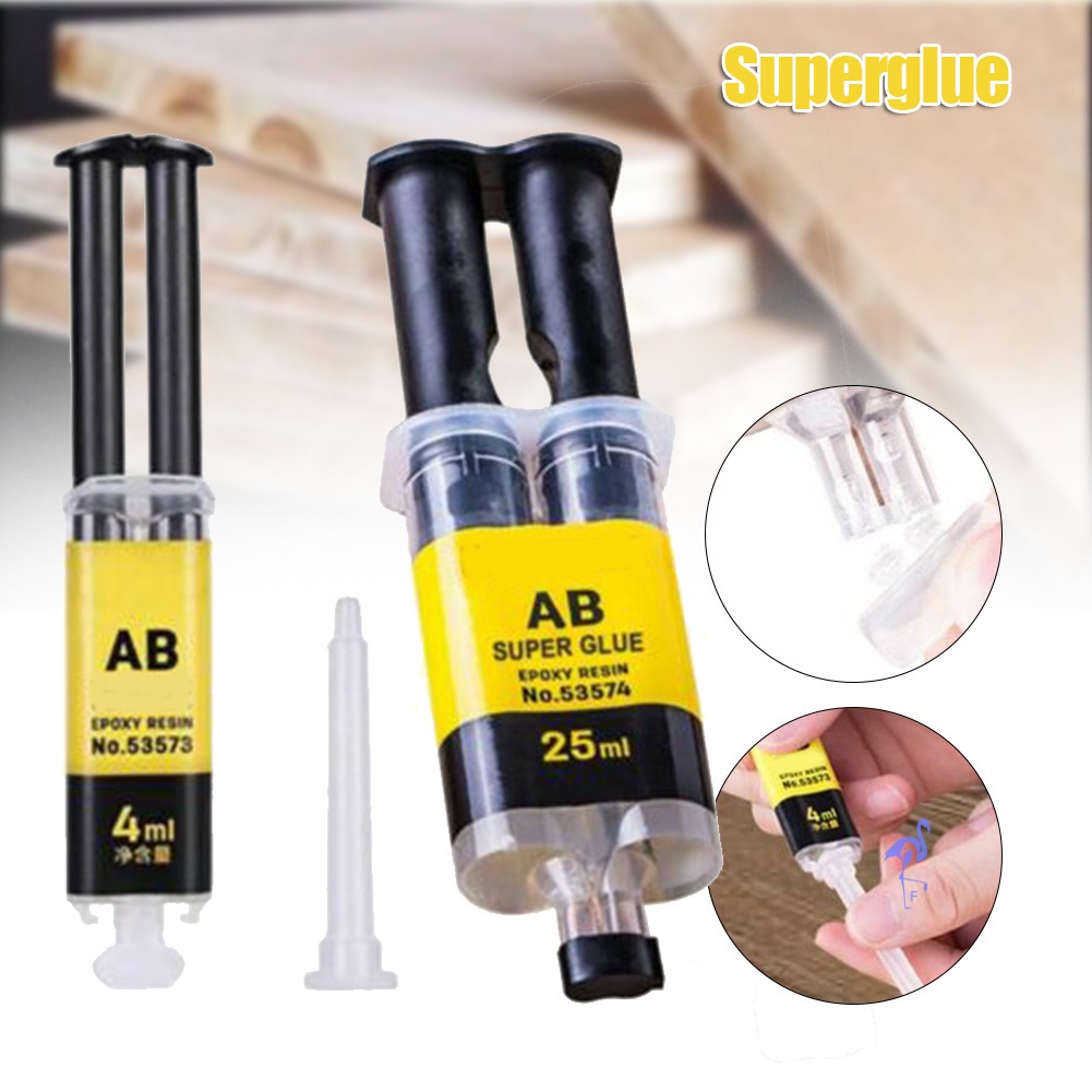พลาสติกอีพ็อกซี่เรซิ่น AB กาว Strong กาวซ่อมเครื่องมือเซรามิคแก้ว 25/4ml