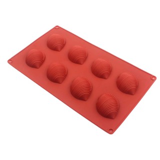 แม่พิมพ์ ซิลิโคน รูปหอย 8 ช่อง (สีแรนดอม) Shell Silicone Molds