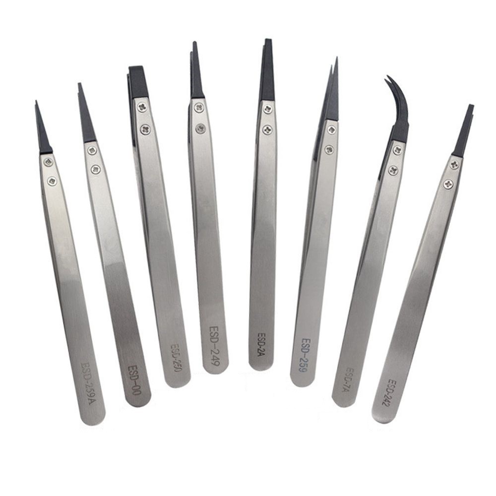 Replaceable Tip Stainless Steel Tweezer (แหนบคีบสแตนเลสแบบเปลี่ยนหัวได้
