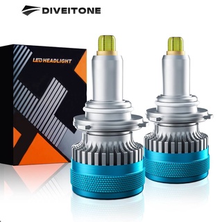 DIVEITONE 1คู่ ไฟหน้ารถยนต 32000LM ไฟหน้าสูง H1 High Beam H11 9005 9006 9012 LED V11 110W H7