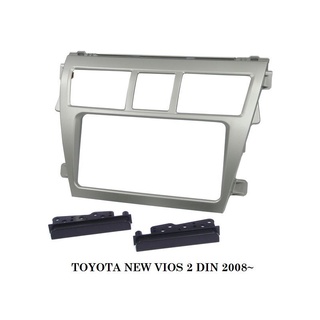 หน้ากากวิทยุTOYOTA VIOSปี2008-2012สำหรับเปลี่ยนวิทยุ2DIN7"20cm.และ18cm.