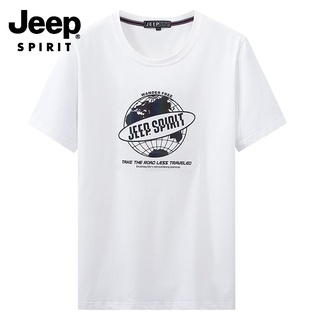 เสื้อยืดพิมพ์ลายแฟชั่น JEEP แขนสั้นผู้ชายฤดูร้อน 2022 ใหม่หลวมแฟชั่นเสื้อยืดเกาหลีรุ่น ins tide ยี่ห้อพิมพ์เสื้อผ้า-