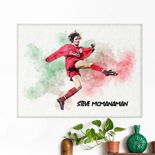 โปสเตอร์ ผ้าแคนวาส Steve McManaman (2) Liverpool สตีฟ แม็คมานามาน ตำนาน นักเตะ ลิเวอร์พูล ภาพวาด ศิลปะ นักบอล นักฟุตบอล