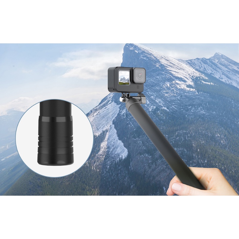 Telesin ไม้ 3 เมตร Carbon Fiber Selfie Stick 300cm. Gopro,Insta360,DJI Action 5Pro/4/3,Insta360