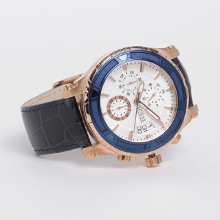 (ผ่อน0%) นาฬิกา ชาย Guess Mens Guess Pinnacle Chronograph Watch W0673G6  สายหนังสีดำ  ตัวเรือน สีrosegold  หน้าปัด สีขาว