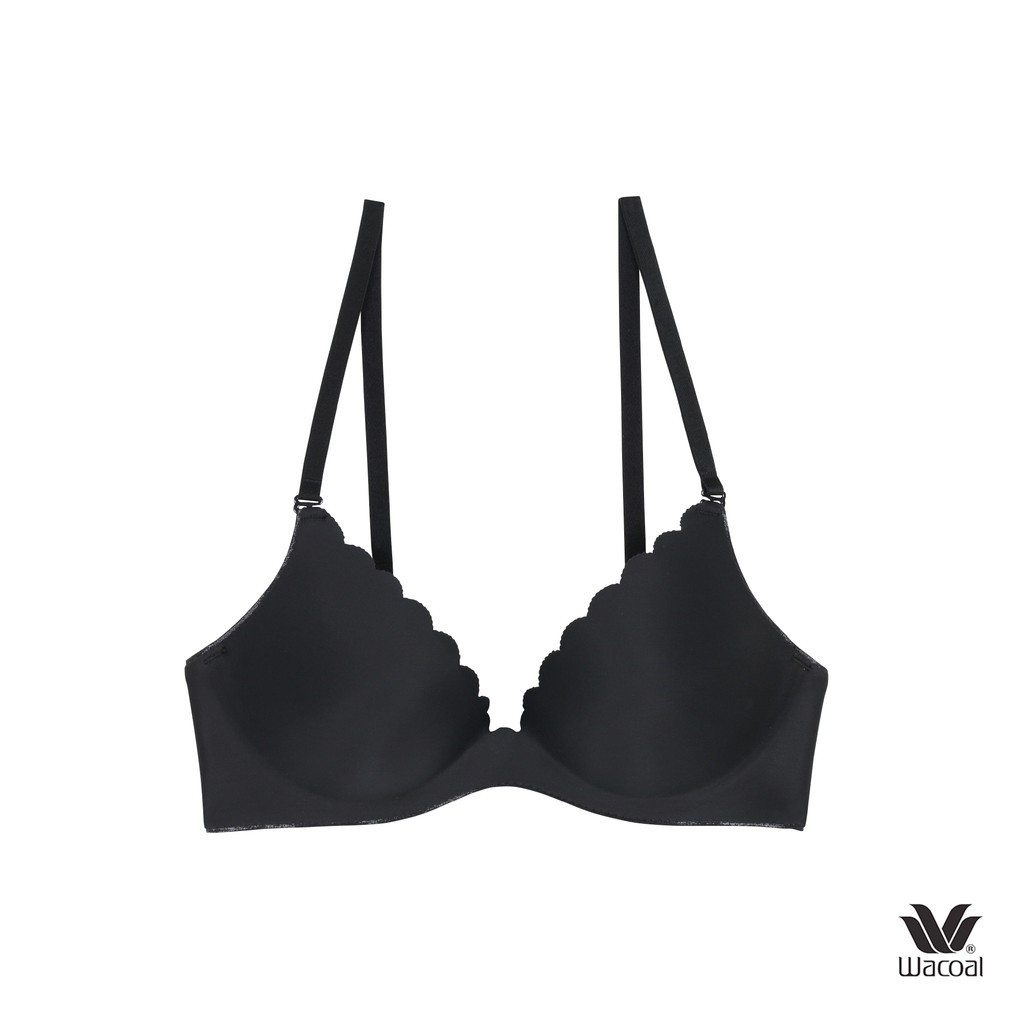 Deep plunge microfibre bra - Black - Ladies