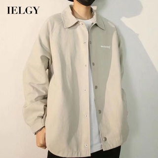 Ielgy เสื้อเชิ้ต ทรงหลวม และบาง สไตล์เกาหลี ฮ่องกง สําหรับผู้ชาย