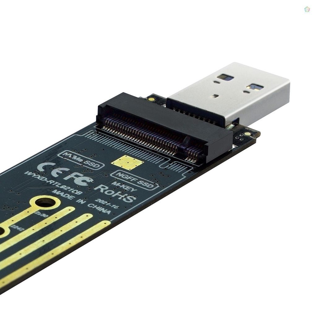 {พร้อมส่ง} บอร์ดอะแดปเตอร์ NVMe PCIe เป็น USB3.1 Type A M.2 2 in 1 รองรับโปรโตคอล NVMe & SATA Dual #7