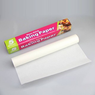 กระดาษไขรองอบ แบบ 5 เมตร กระดาษไขรองอบ คุณภาพดี กระดาษรองอบ Baking paper#C110