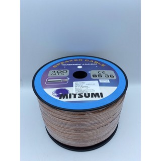 สายลำโพงMITSUMI BS36 สายลำโพงสำหรับเครื่องเสียงรถยนต์/วิทยุ/บ้าน  MITSUMI (BS36)ความยาวม้วนละ100เมตร