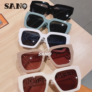 【Support wholesale】COD (San9)Square letter hollow Sunglasses retro big face retro female