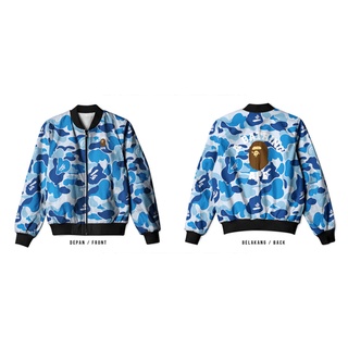 Utamamedia - เสื้อแจ็กเก็ตบอมเบอร์ พิมพ์ลาย A Bathing Ape Bape FullPrint Theme