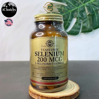 ซีลีเนียม  Solgar® Selenium Yeast-Free 200 mcg 250 Tablets Supports Immune System Health