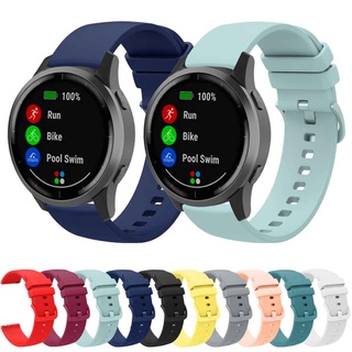 สายนาฬิกาข้อมือซิลิโคน 18 20 22 มม. สําหรับ Garmin Vivoactive 4S 4 3 Forerunner 158 245 245M 645 55 Venu 2 2s SQ Music Strap Sport Bracelet Wristband