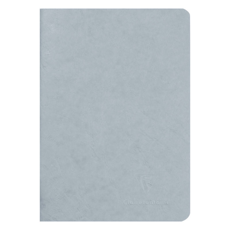 Clairefontaine สมุดบันทึก มีเส้นบรรทัด 90 แกรม ปกกระดาษแข็ง pressboard ลายหนัง สีเทา 14.8x21ซม. 733165C