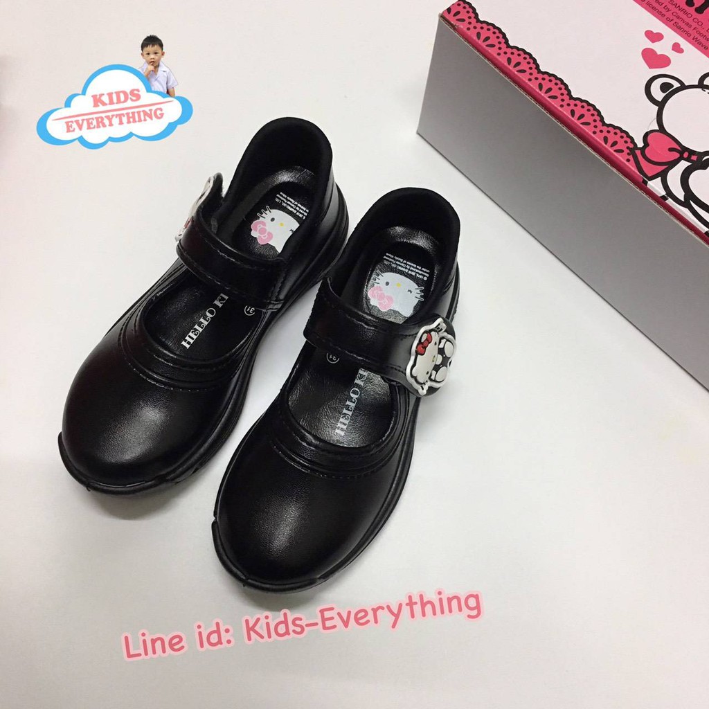 รองเท้านักเรียนหญิงอนุบาล แบบเทป Hello Kitty ลิขสิทธิ์แท้จากญี่ปุ่น