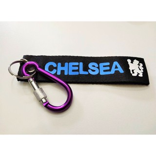 พวงกุญแจผ้า ตะขอมีเนียม.งานสกรีนพิเศษหน้า-หลัง*CHELSEA*