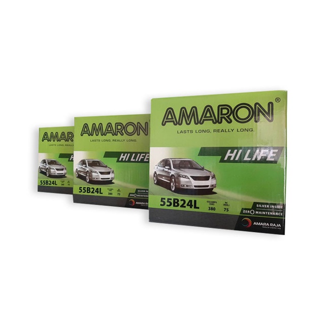 แบตเตอรี่ อมารอน Amaron 55B24L (45แอมป์)