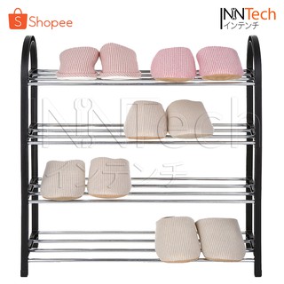 InnHome ชั้นวางรองเท้า ที่วางรองเท้า Shoe Rack 4 ชั้น ชั้นวางของอเนกประสงค์ ประกอบง่าย แข็งแรง ทนทาน ไม่ขึ้นสนิม