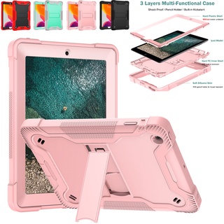 Shockproof Case iPad mini 4 5 6 iPad 2th/3th/4th Gen 9.7 inch iPad 5th/6th Gen 9.7" 2017/2018 iPad 7th/8th Gen 10.2 2019/2020 iPad Air4 10.9 2020 iPad Pro 11/12.9 2018/2020/2021 With stand 3 Layer Protection Heavy Duty Rugged Silicone+Pc Tablet Case Cover