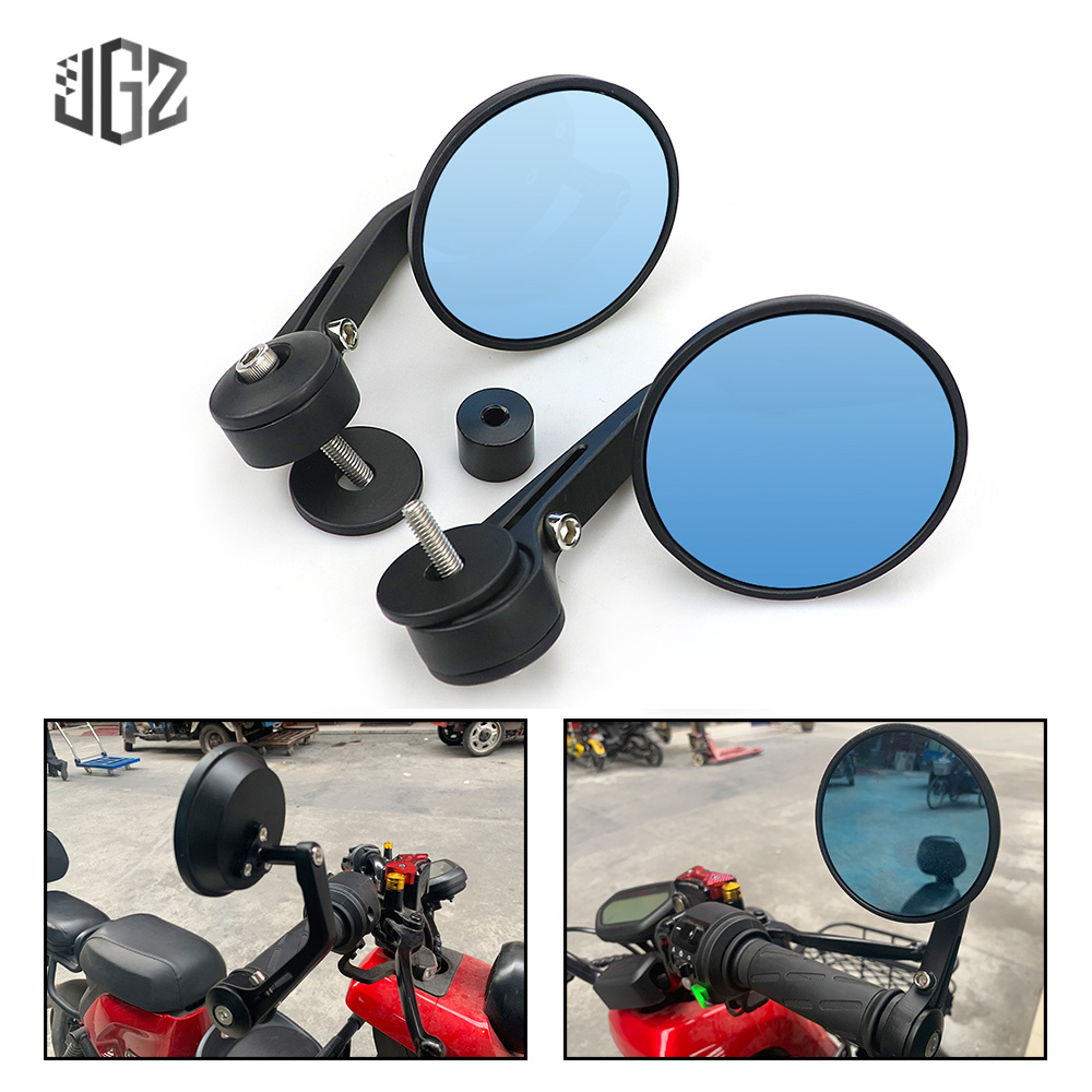 กระจกปลายแฮนด์ ใส่กับ Vespa Monkey ได้ทรง rzm กลมตัวเล็ก ขนาด 6CM. ซ้าย-ขวา คู่ละ กระจกปลายแฮร์ vesp