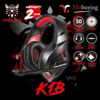 ประกัน 2 ปี ส่งจากไทย หูฟังเกมมิ่ง ONIKUMA K1B Gaming Headset ลำโพง 50mm ไมโครโฟนตัดเสียงรบกวน พร้อมแสงไฟ LED