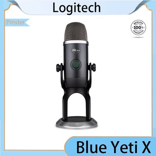 Logitech Blue Yeti X ไมโครโฟนคอนเดนเซอร์ USB แบบมืออาชีพ สําหรับเล่นเกมสตรีมมิ่ง