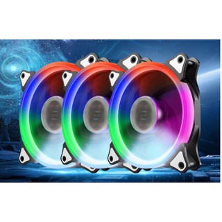 พัดลมเคส  120mm Fan Case พัดลมคอม ไฟLED ลมแรง พัดลมคอมพิวเตอร์