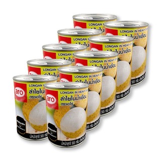 ✨  สุดว๊าว  ✨ เอโร่ ลำไยในน้ำเชื่อม 565 กรัม x 3 กระป๋อง aro Longan in Syrup 565 g x 3 Cans