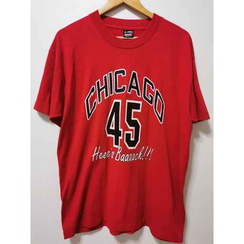 เสื้อยืด best fruit of the loom chicago bulls michael jordan 45 is back size xl