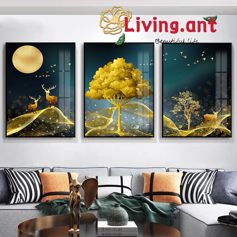 LivingAnt รูปภาพ รูปตกแต่งบ้านสไตล์วินเทจ 1เซ็ทมี3ชิ้น