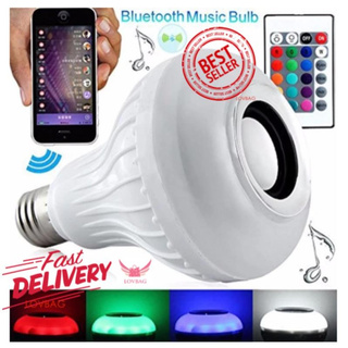 LOV-L LED Bluetooth Music bulb Speakerหลอดไฟลำโพงบูลทูธอัจฉริยะ เปลี่ยนสี หรี่ไฟ พร้อมลำโพงในตัว ตั้งเวลาปิดเปิด