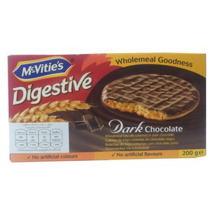 Mcvities Dark Chocolate Digestive 200g  แมควิตี้ส์ดาร์กช็อกโกแลตไดเจสทีฟ 200 กรัม