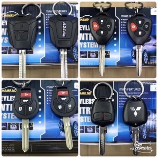 🚗ชุดรีโมทปิด-เปิดสำหรับรถยนต์ทุกรุ่นดอกกุญแจตรงรุ่นรถ ยี่ห้อ champ.nd🚙