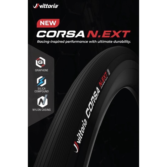 (ใส่โค้ดWB6YQP66 ลดสูงสุด 100.-)Vittoria Corsa N.EXT ยางไนลอนระดับ Hi-end เบามากขึ้น ทนทานมากขึ้น เพิ่มประสิทธิภาพ