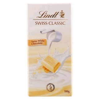 ลินดท์ ช็อกโกแลตขาว Lindt Classic Swiss White Chocolate 100g.