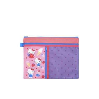 SANRIO กระเป๋าใส่เอกสาร Hello Kitty สีชมพู แฟ้ม เด็ก ของเล่น