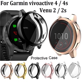 เคส Garmin Vivoactive 4S / Vivoactive 4 Case Garmin Venu 2 / Venu 2S Case Full Coverage TPU Plated Case for Vivoactive 4S / Vivoactive 4 Bumper Protective Case