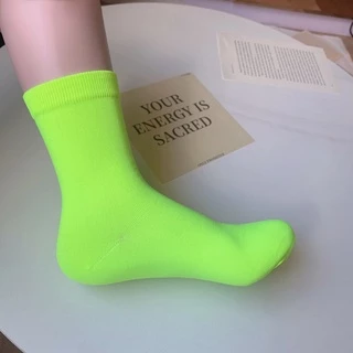 ถุงเท้าสีนีออน สีสะท้อนแสง สีสันสดใส（CYI）