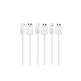 Commy สายชาร์จุรุ่น DC245 สายชาร์จไอโฟน iPhone Lightning (White),สายชาร์จ Micro USB(สายขาวสำหรับซัมซุง)